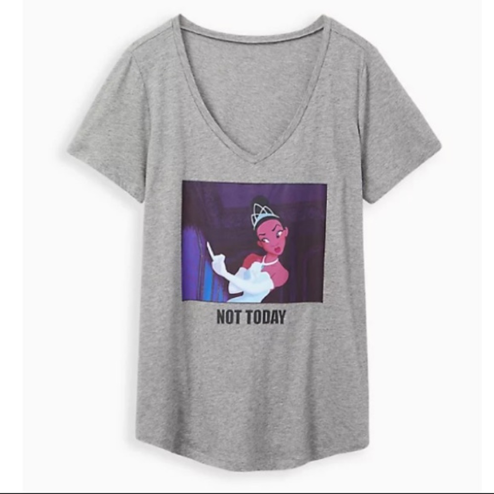 Torrid Top Disney Princess Tiana “Not Today” T-Shirt